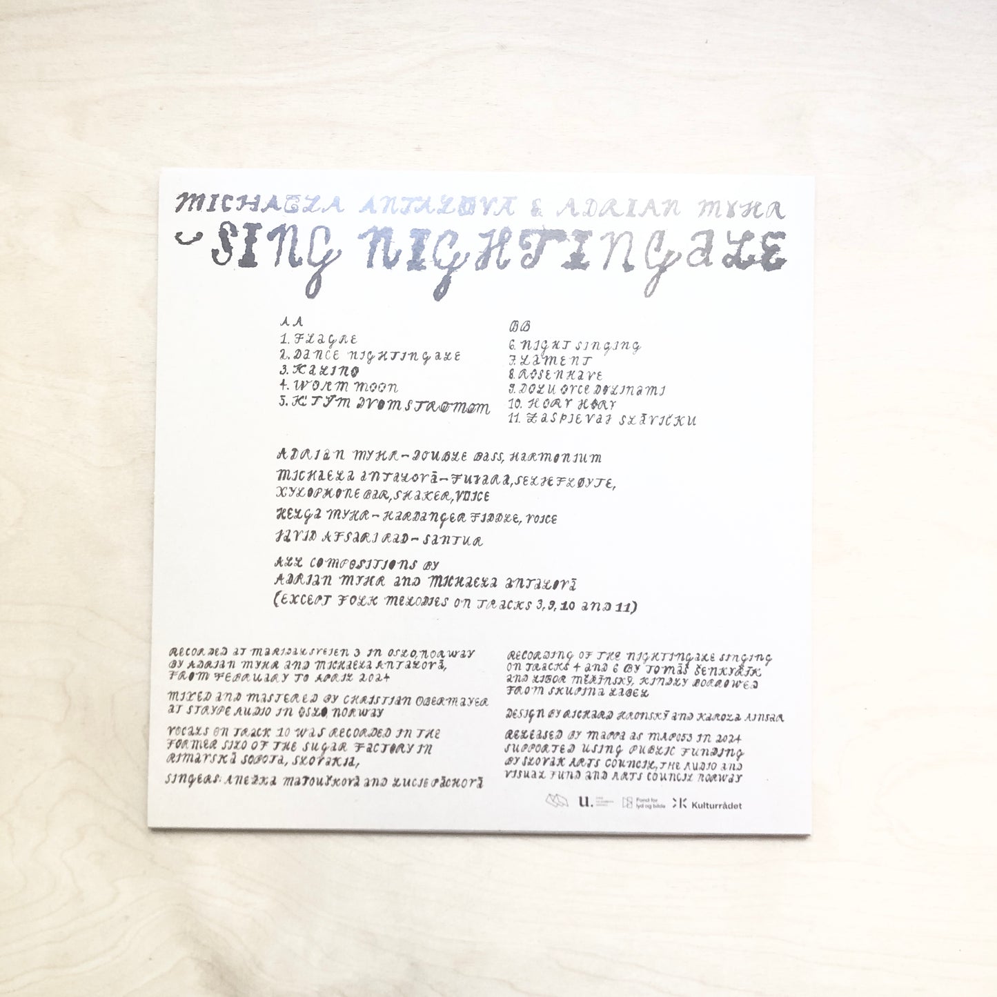 Michaela Antalová & Adrian Myhr - Sing Nightingale - LP
