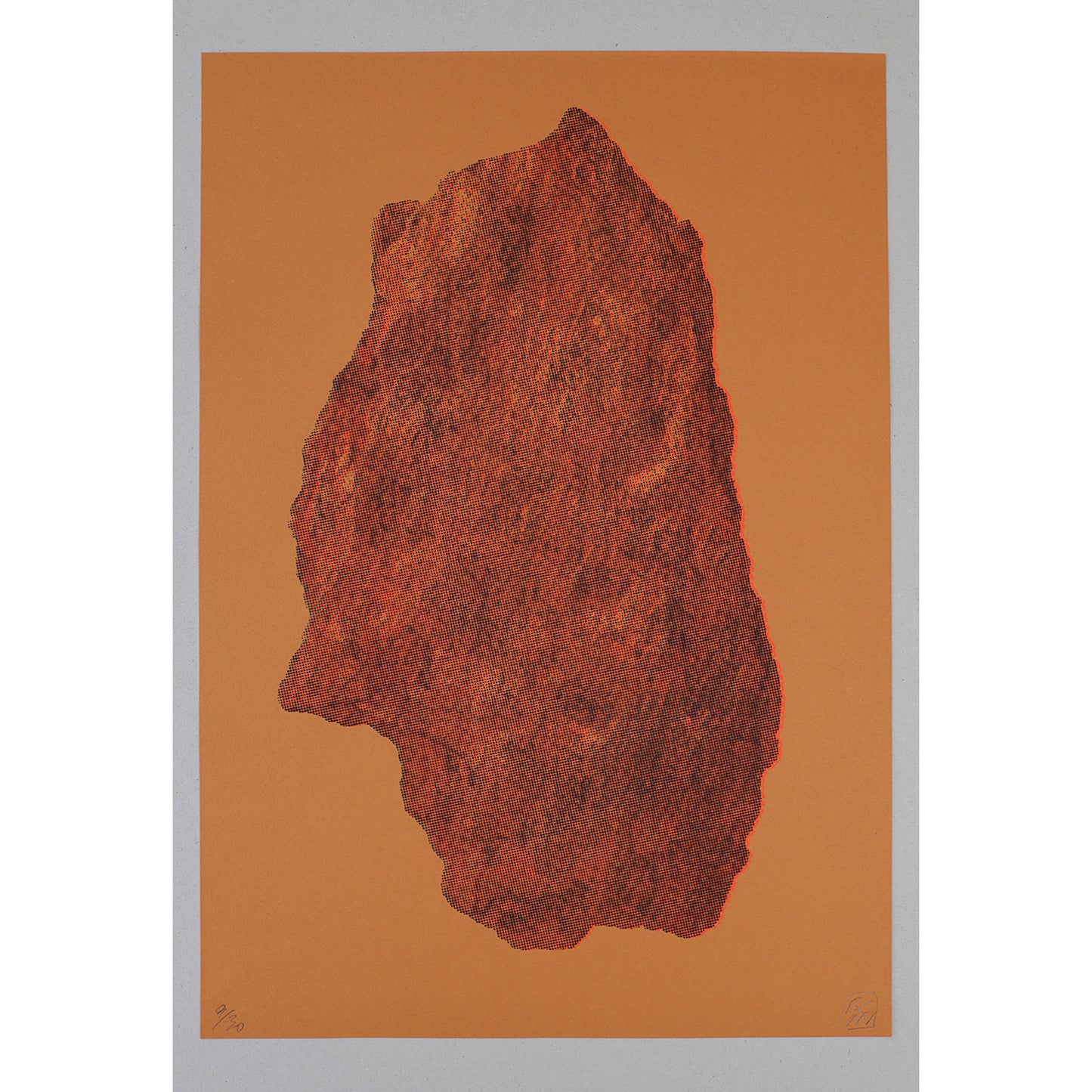 Chamber of Colours Riso Edition - Sasso Teal/Orange/Teal on Rust Orange