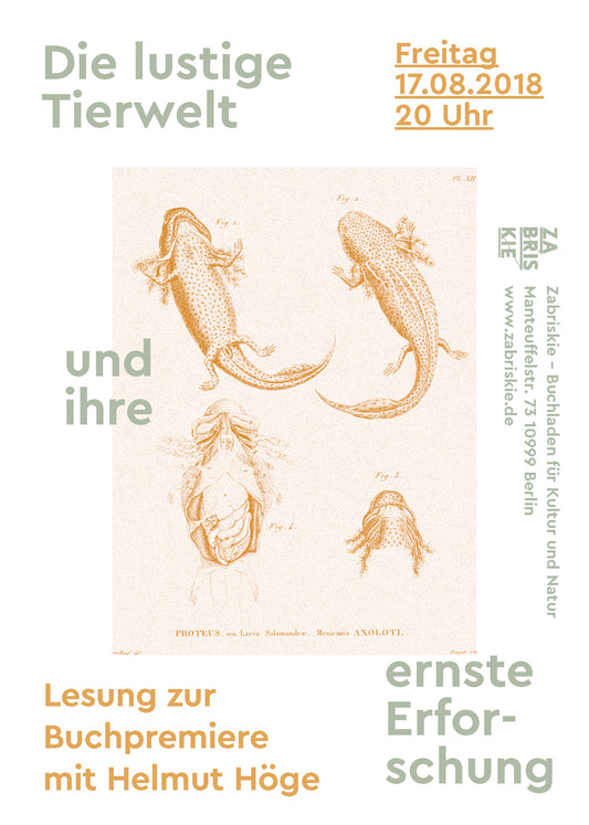 Buchpräsentation mit Helmut Höge: "Die lustige Tierwelt und ihre ernste Erforschung"