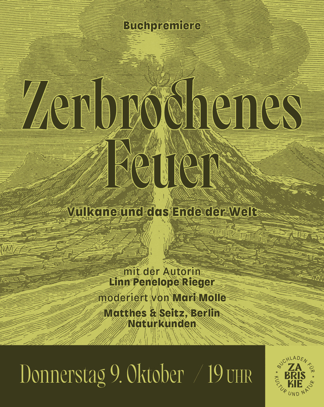 Buchpremiere: "Zerbrochenes Feuer - Vulkane und das Ende der Welt" mit Linn Penelope Rieger