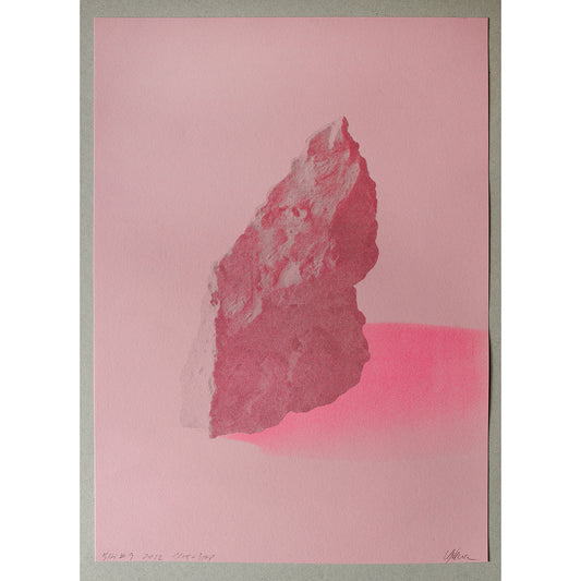 ISHI # 9 - Teal on Rosy Pink - Riso Edition