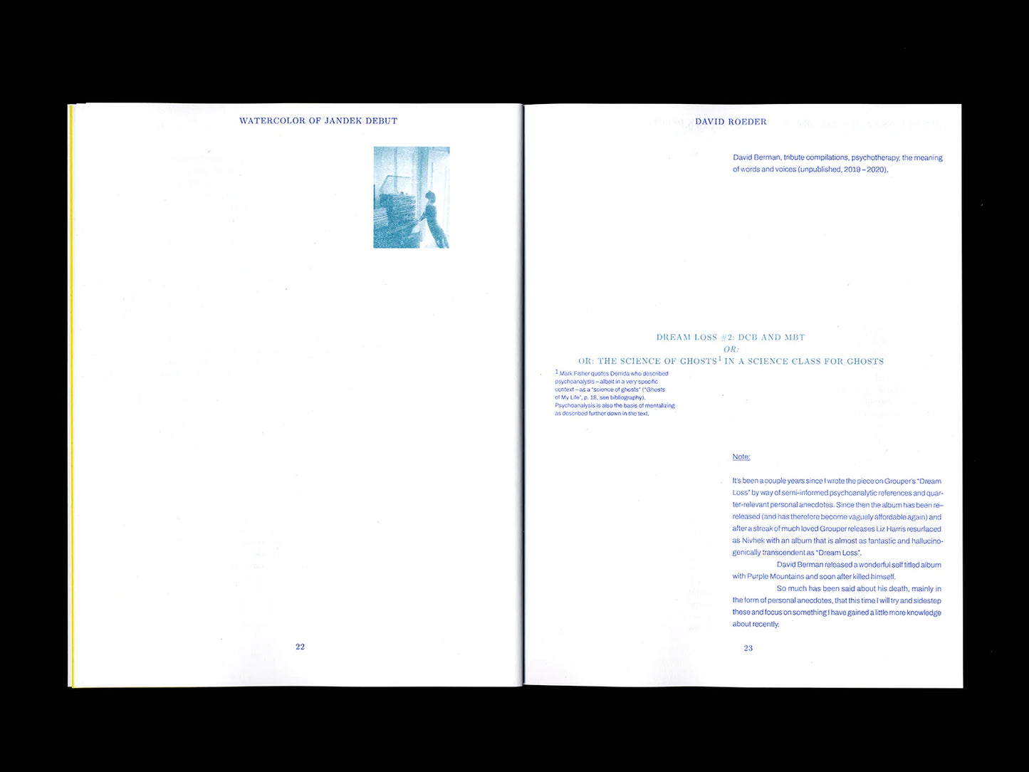 Watercolor of Jandek Debut: Music Texts 2015-2020