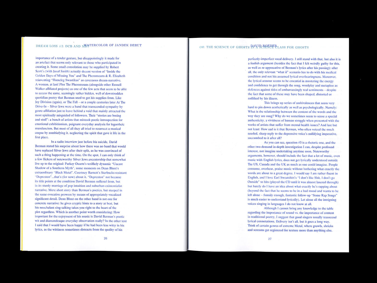 Watercolor of Jandek Debut: Music Texts 2015-2020