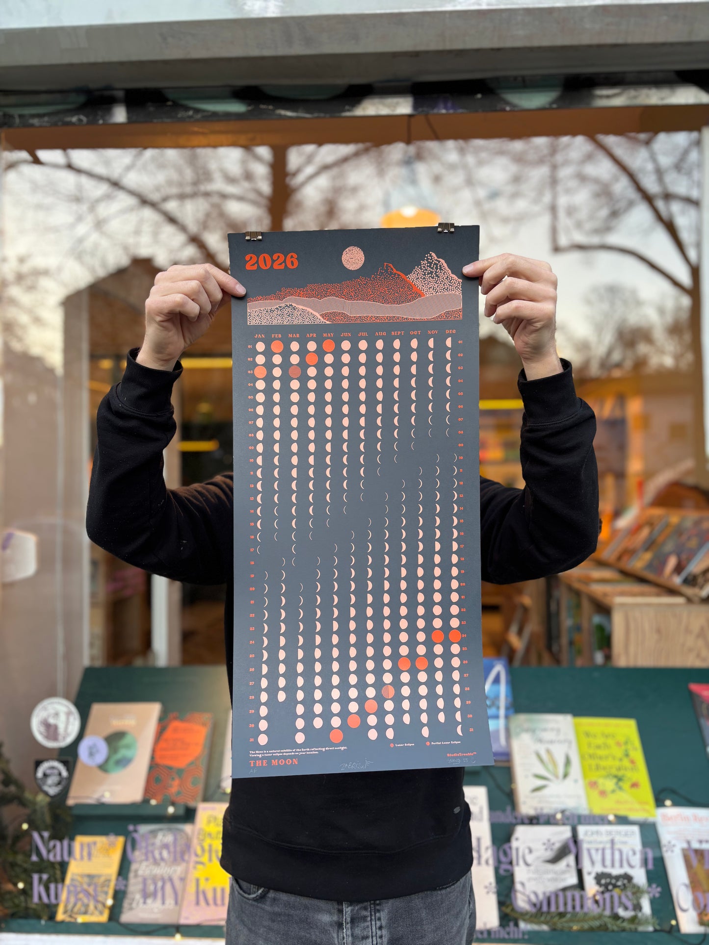 THE MOON Calendar 2026 – Asphalt - Signal Orange Edition