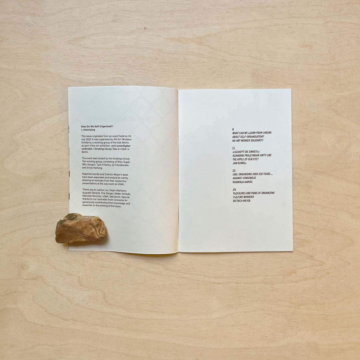 How Do We Self Organise #1 - Unionising