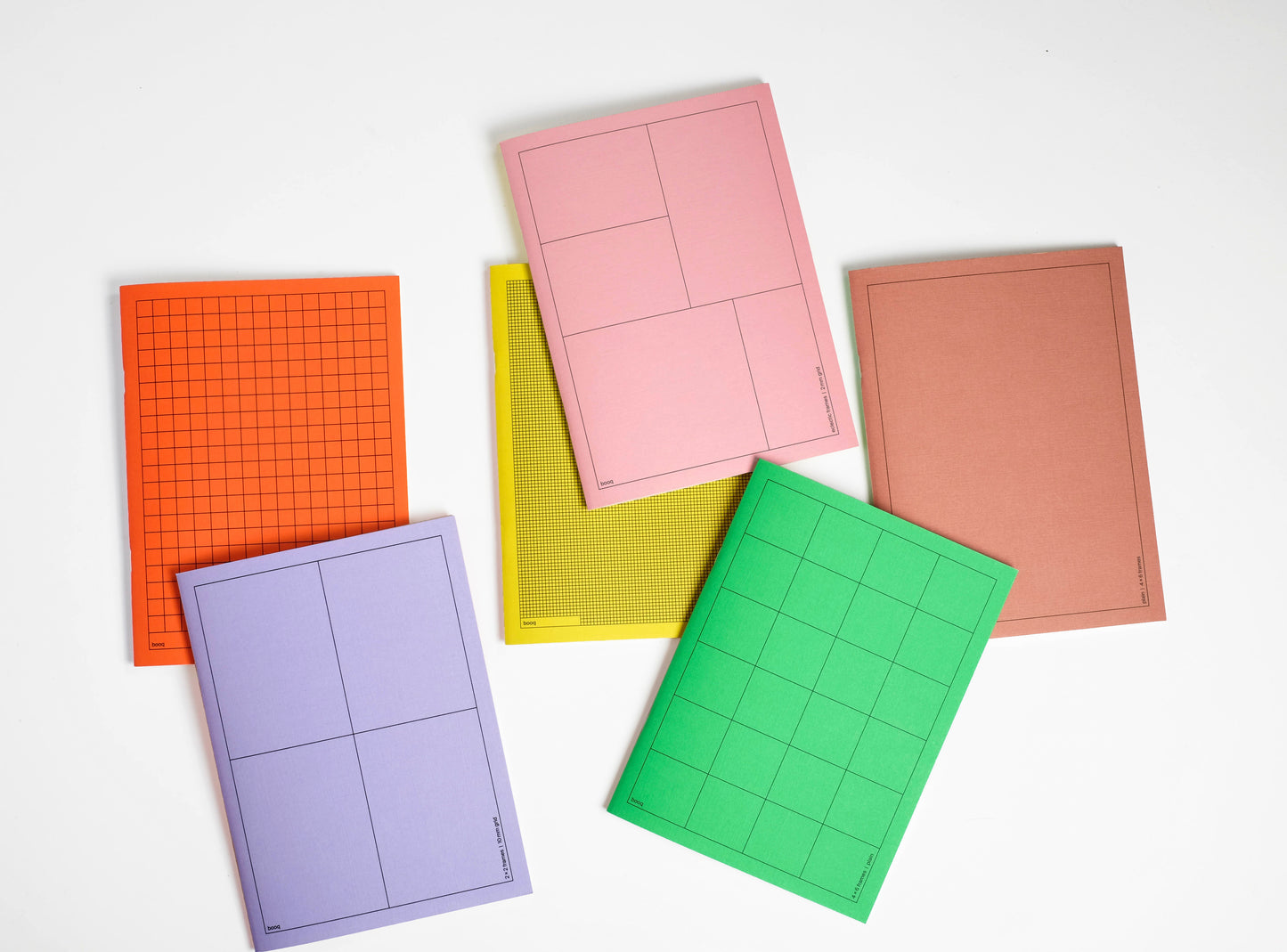 booq / a double-sided notebook - Style C: eclectic frames | 2 mm grid