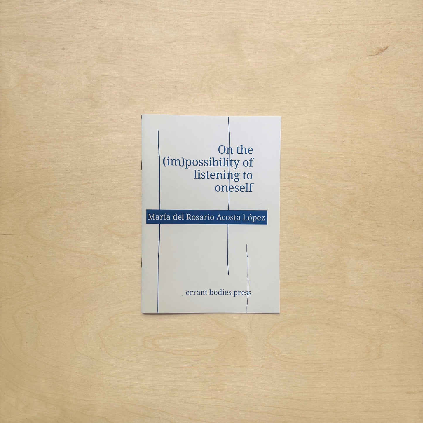 On the (im)possibility of listening to oneself