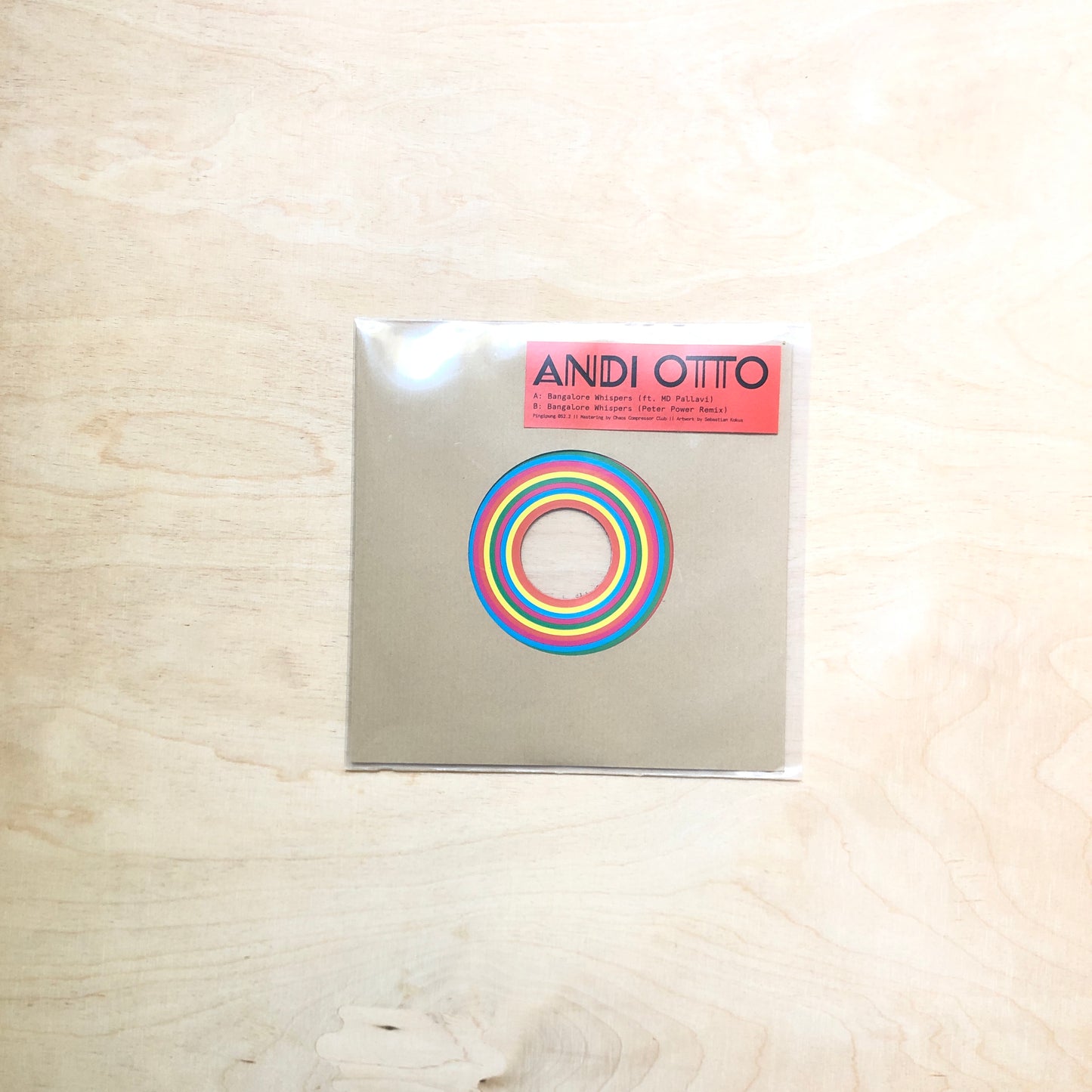 Andi Otto ft. MD Pallavi - Bangalore Whispers - 7" vinyl single