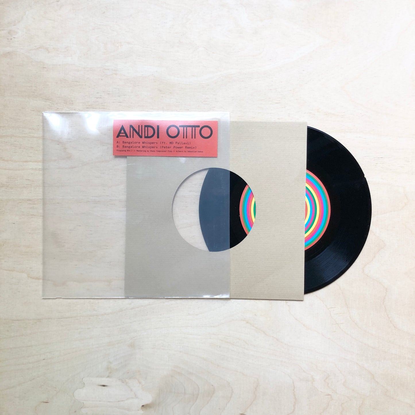 Andi Otto ft. MD Pallavi - Bangalore Whispers - 7" vinyl single