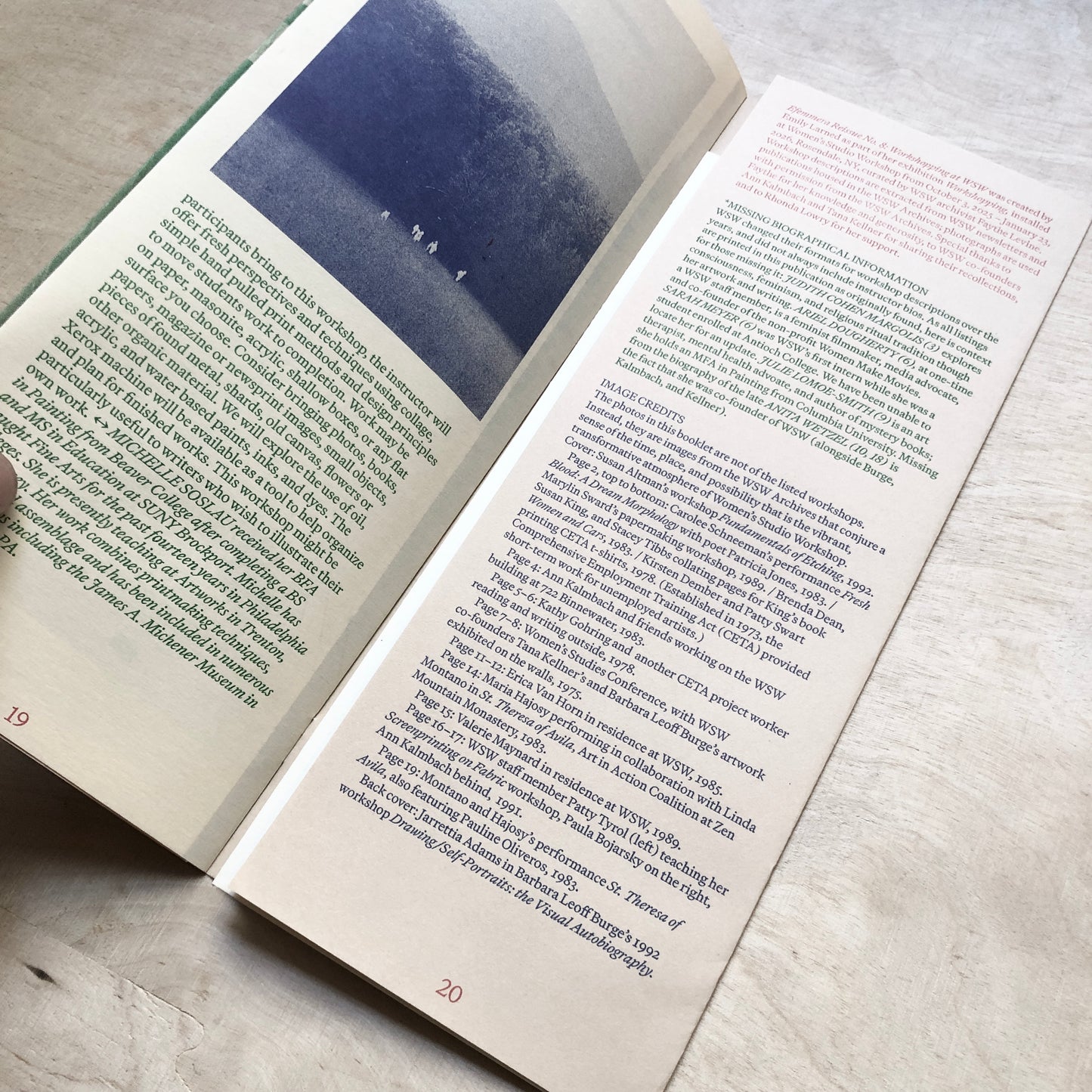 Efemmera Reissue #8: Workshopping at WSW