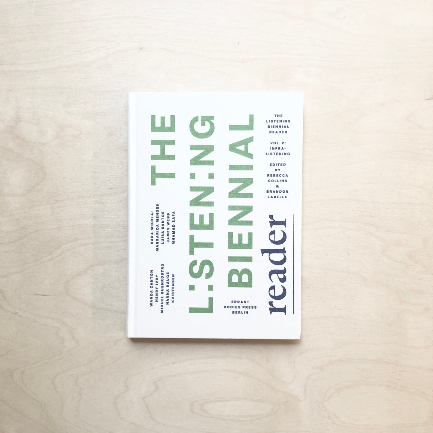 The Listening Biennial Reader - Vol 2: Infralistening
