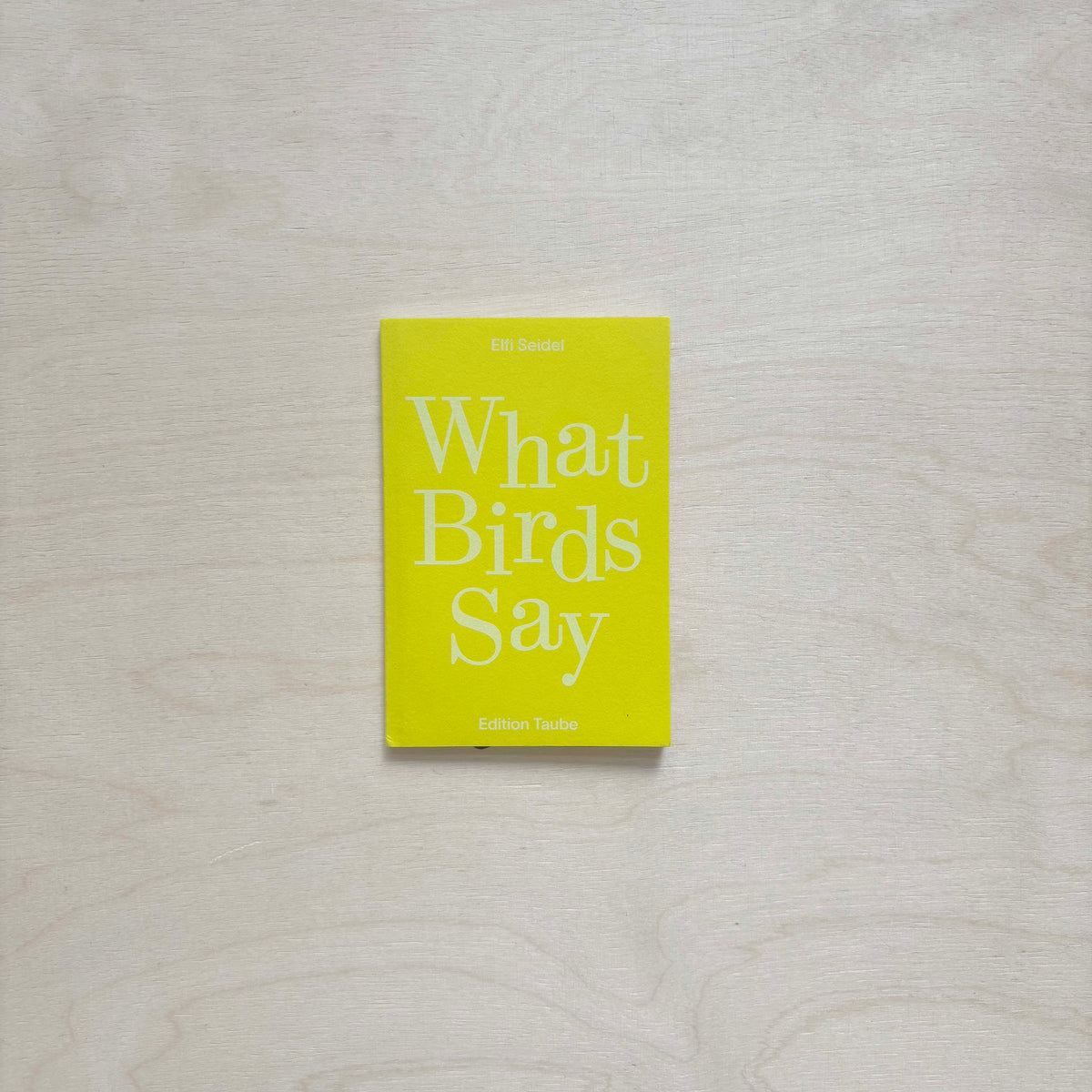 What Birds Say