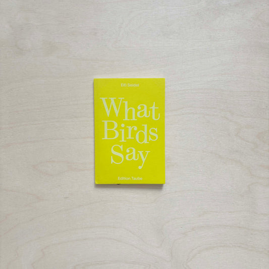 What Birds Say